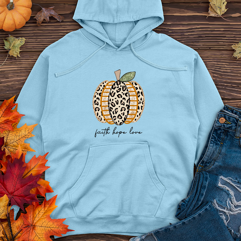 FHL Leopard Gold Pumpkin   Midweight Hoodie