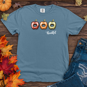 Thankful Apple Cider Trio Apples Heavy Cotton Comfort Colors Tee