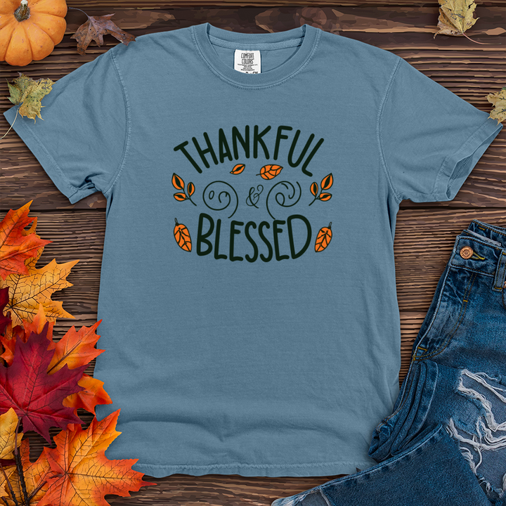 Thankful and blessed Heavy Cotton Comfort Colors Tee