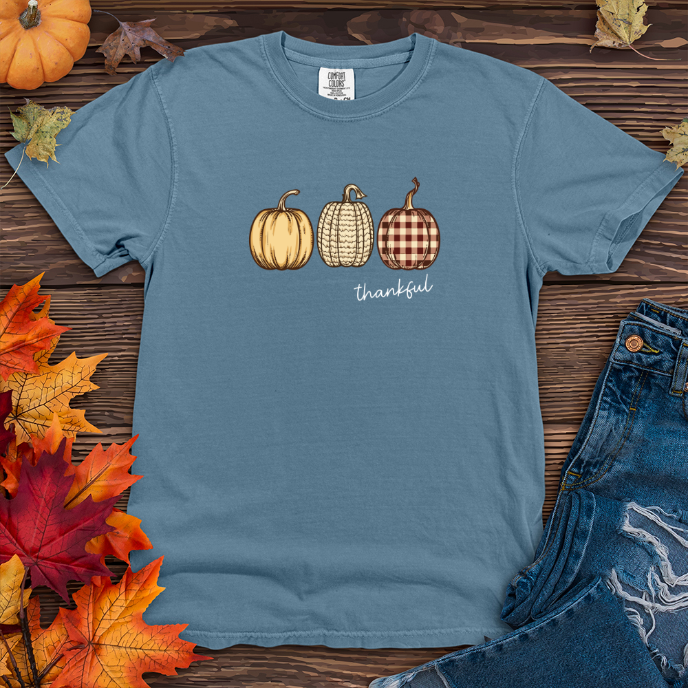 Retro Harvest Gingham Trio Heavy Cotton Comfort Colors Tee