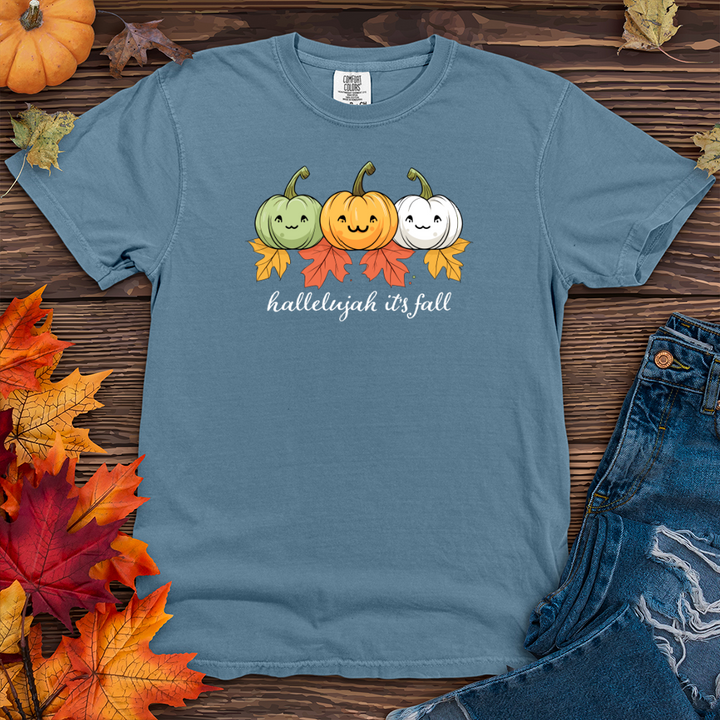 Pastel Pumpkin Trio Heavy Cotton Comfort Colors Tee