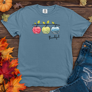 Retro Harvest Polka Dot Trio Apples Heavy Cotton Comfort Colors Tee