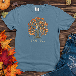 Glimmering Bonfire Fall Themes Tree Heavy Cotton Comfort Colors Tee