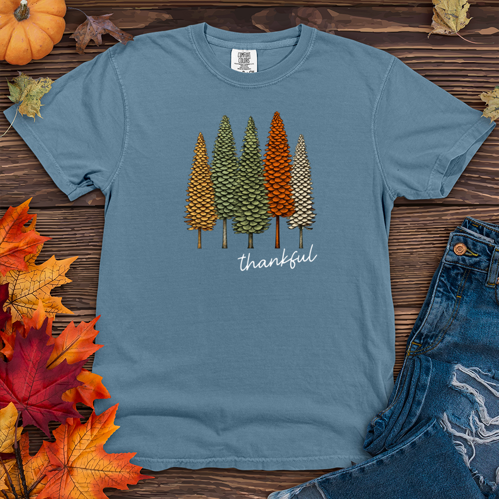 Retro Classic Trio Pine Trees Heavy Cotton Comfort Colors Tee