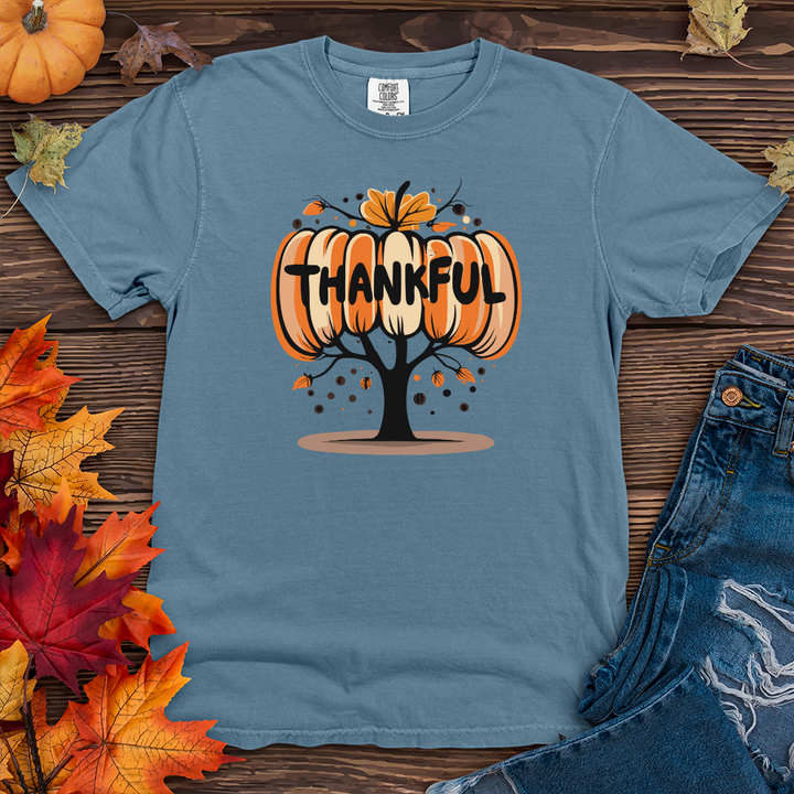 Thankful Pumpkin Tree Heavy Cotton Comfort Colors Tee