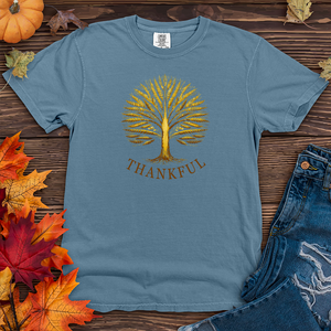 Vintage Harvest Festival Fall Themes Tree Heavy Cotton Comfort Colors Tee