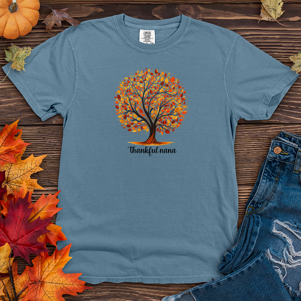 Retro Leaf Silhouette Tree Heavy Cotton Comfort Colors Tee