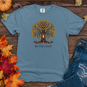 Be The Light Fall Themes Tree 01 Heavy Cotton Comfort Colors Tee