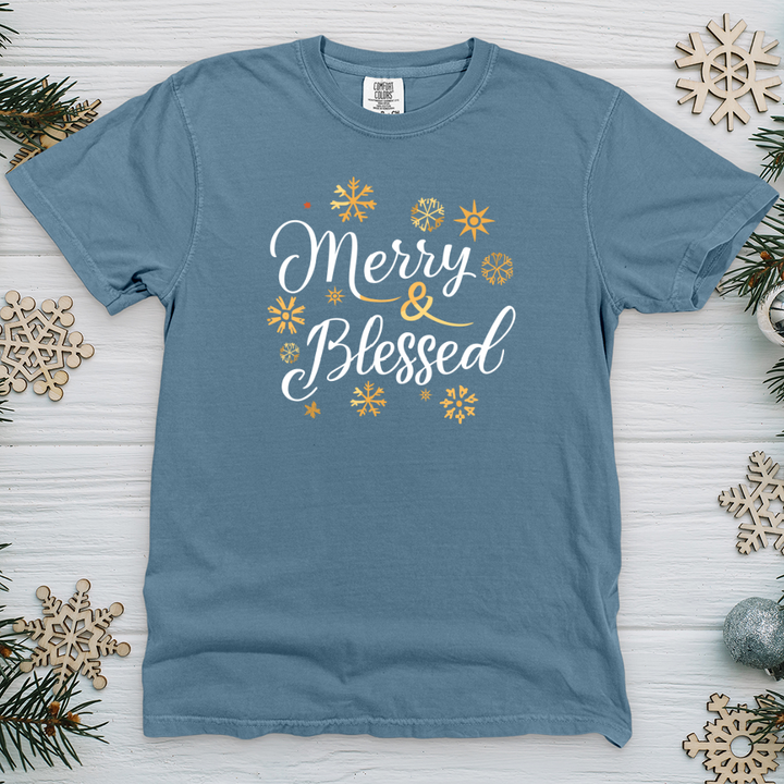 Merry and Blessed 01 Heavy Cotton Comfort Colors Tee