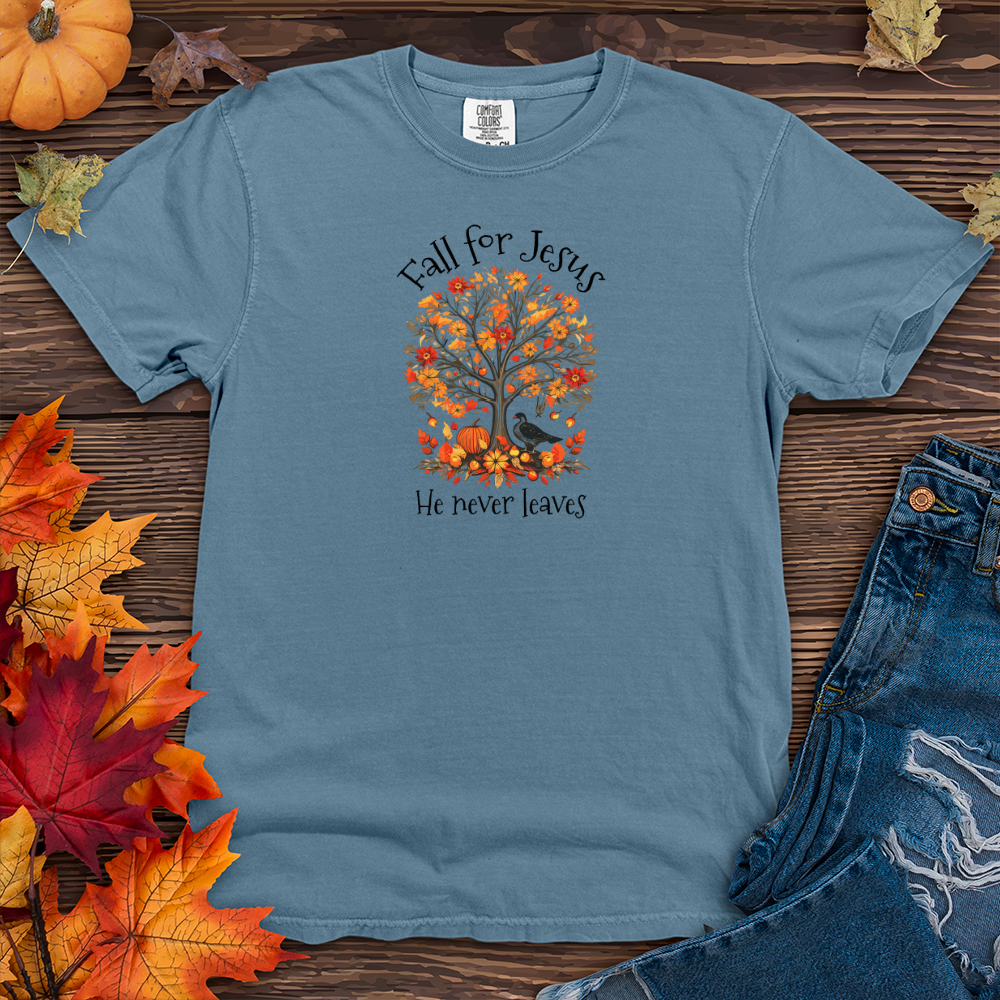 Retro Thanksgiving Blooms Heavy Cotton Comfort Colors Tee