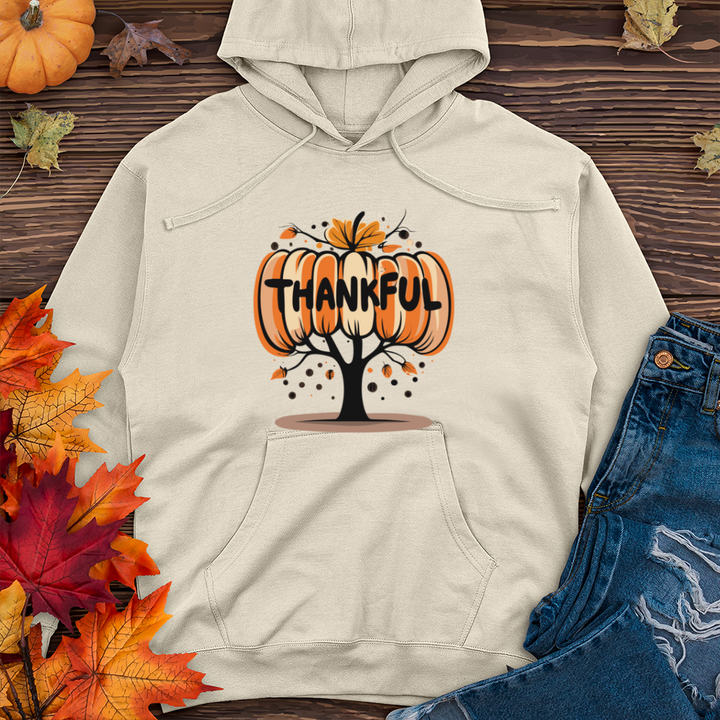 Thankful Pumpkin Tree Midweight Hooded Sweatshirt