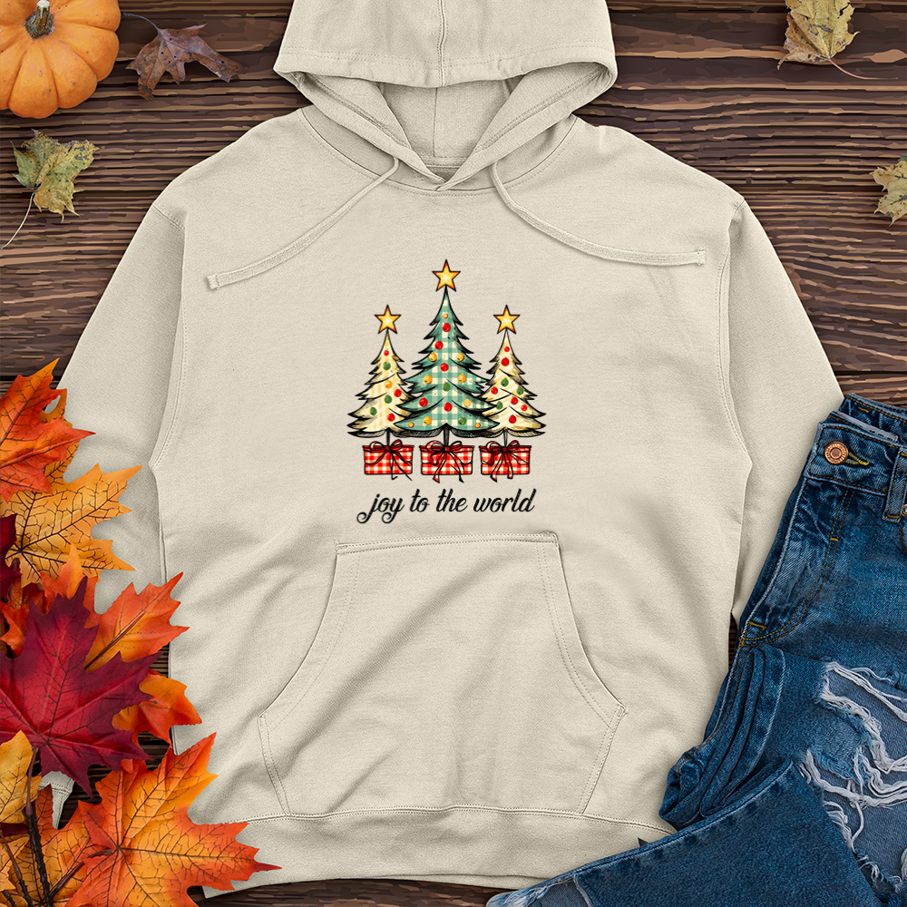 Joy To The World Christmas Presents Midweight Hooded Sweatshirt