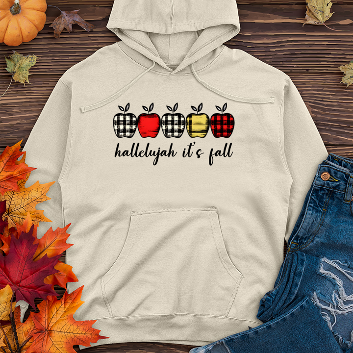 Retro Apple Farm Checkered Row Midweight Hooded Sweatshirt