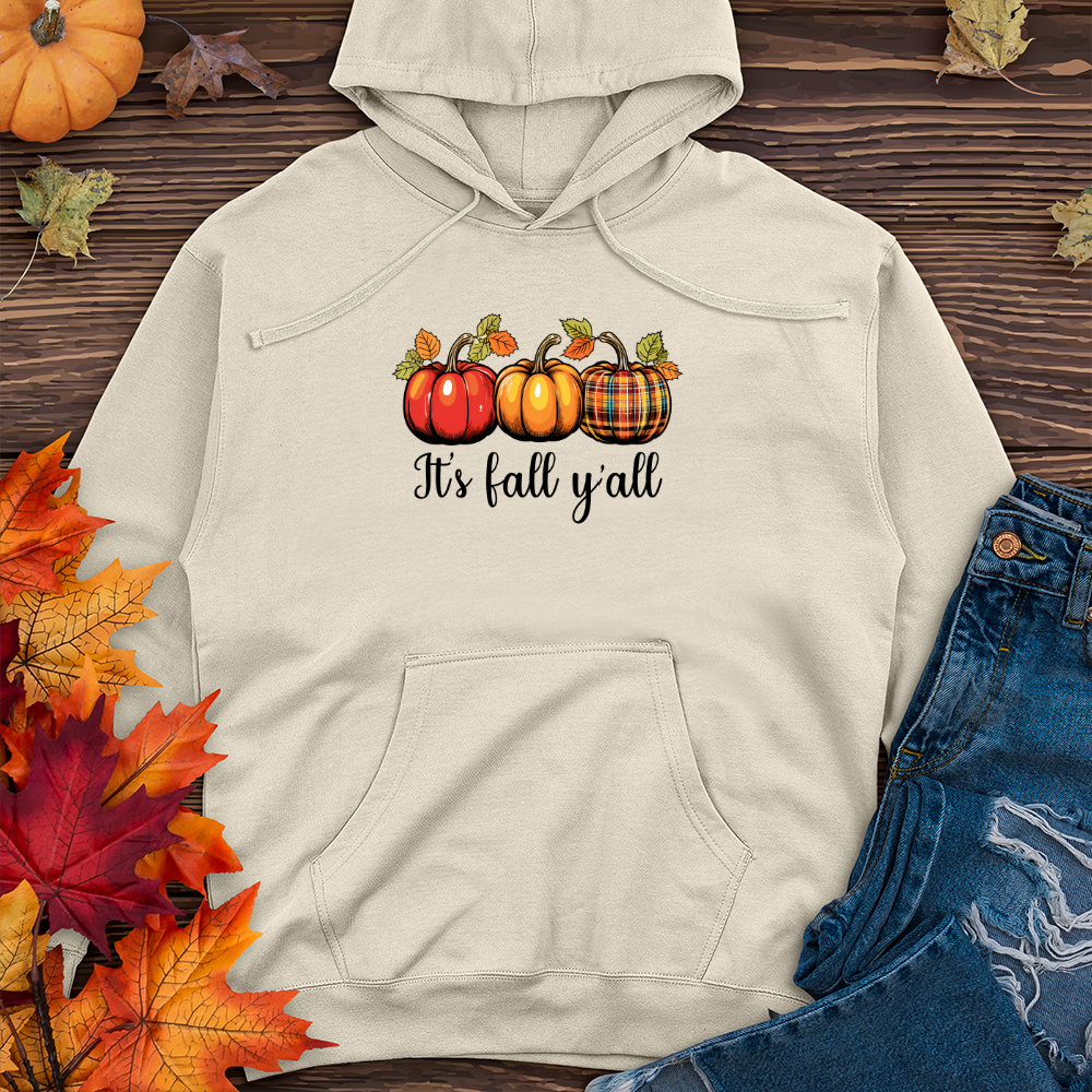 Its fall yall Midweight Hooded Sweatshirt