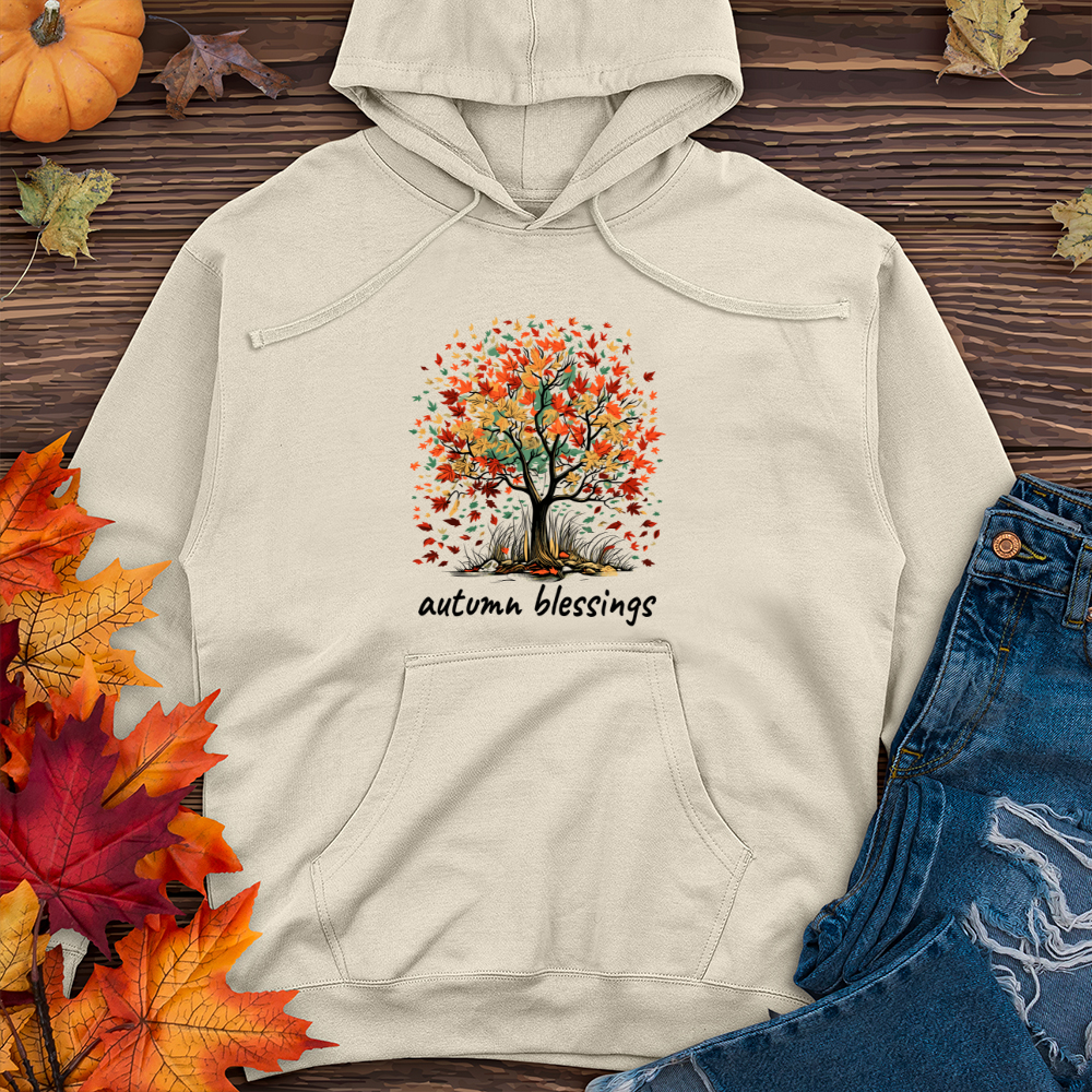 Autumn Blessings Midweight Hooded Sweatshirt