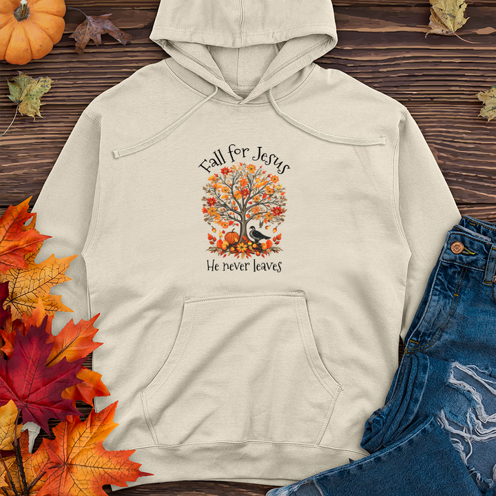 Retro Thanksgiving Blooms Midweight Hooded Sweatshirt