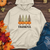 Retro Harvest Trio Pine Trees Midweight Hooded Sweatshirt