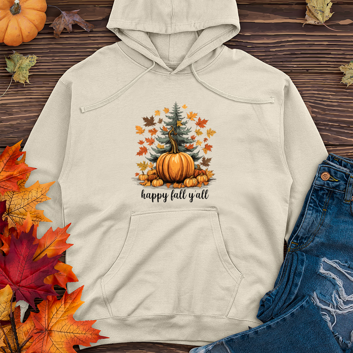 Vintage Harvest Pine Tree Midweight Hooded Sweatshirt