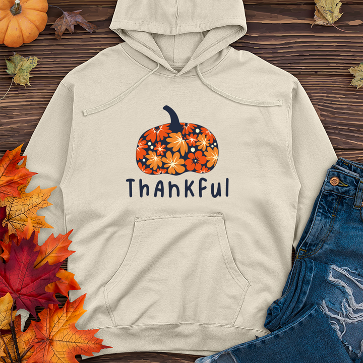 Thankful pumpkin 03 Midweight Hooded Sweatshirt