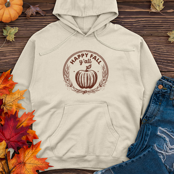 Vintage Wheat Apple Rustic Midweight Hooded Sweatshirt