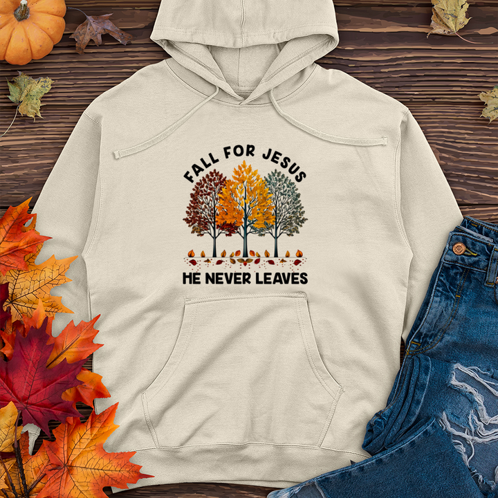 Retro Fall Forest Trio Midweight Hooded Sweatshirt