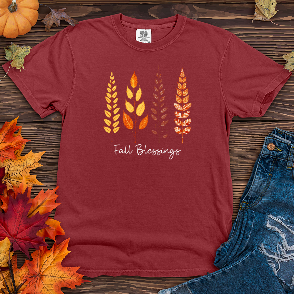 Retro Fall Foliage Icon Trio 01 Heavy Cotton Comfort Colors Tee