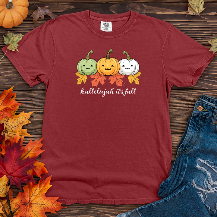 Pastel Pumpkin Trio Heavy Cotton Comfort Colors Tee