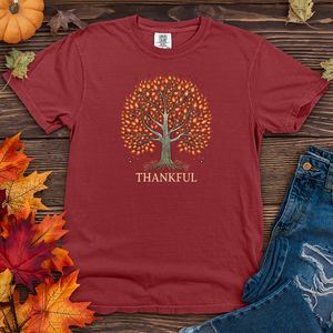 Glimmering Bonfire Fall Themes Tree Heavy Cotton Comfort Colors Tee