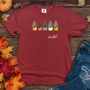 Vintage Apple Picking Gingham Trio Pine Trees Heavy Cotton Comfort Colors Tee