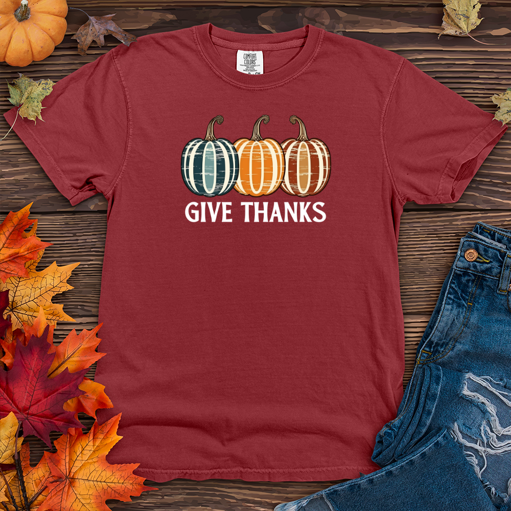 Retro Pumpkin Trio Heavy Cotton Comfort Colors Tee