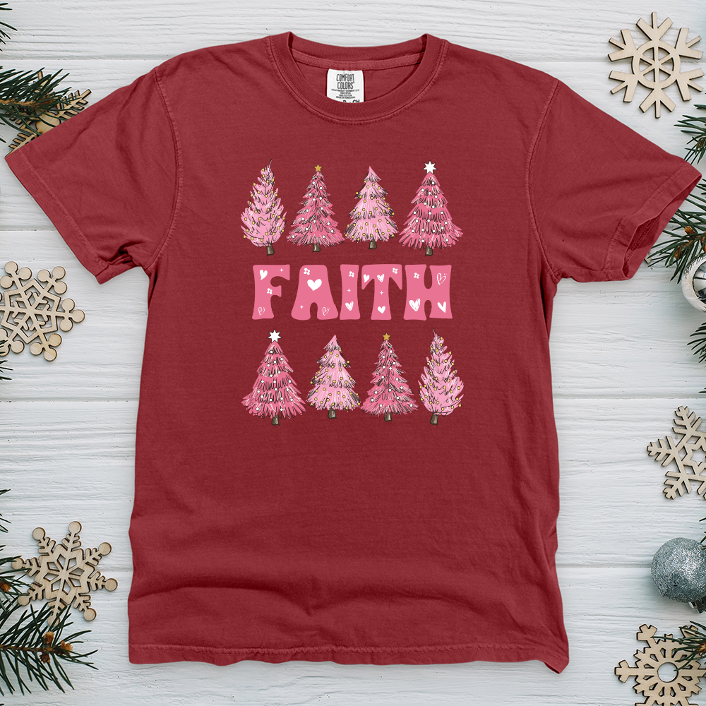 Pink Christmas Tree Heavy Cotton Comfort Colors Tee