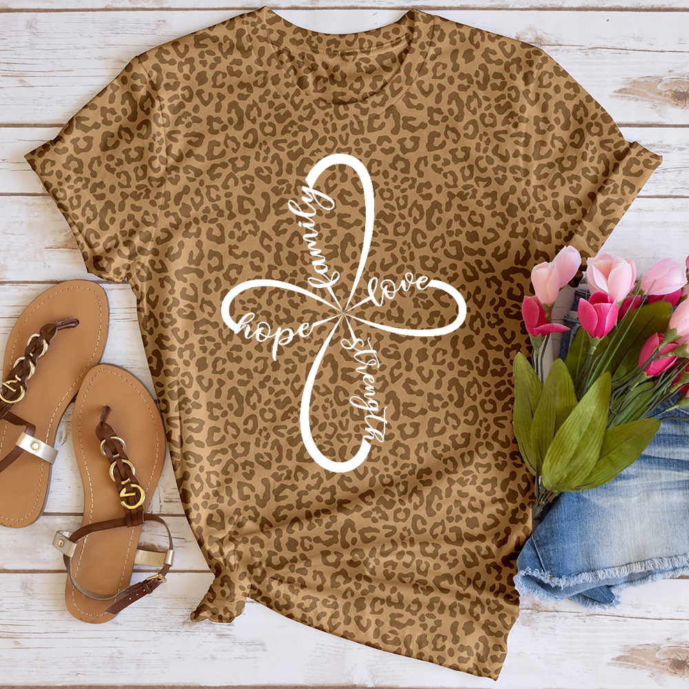 Hope Infinity Cross Leopard Tee