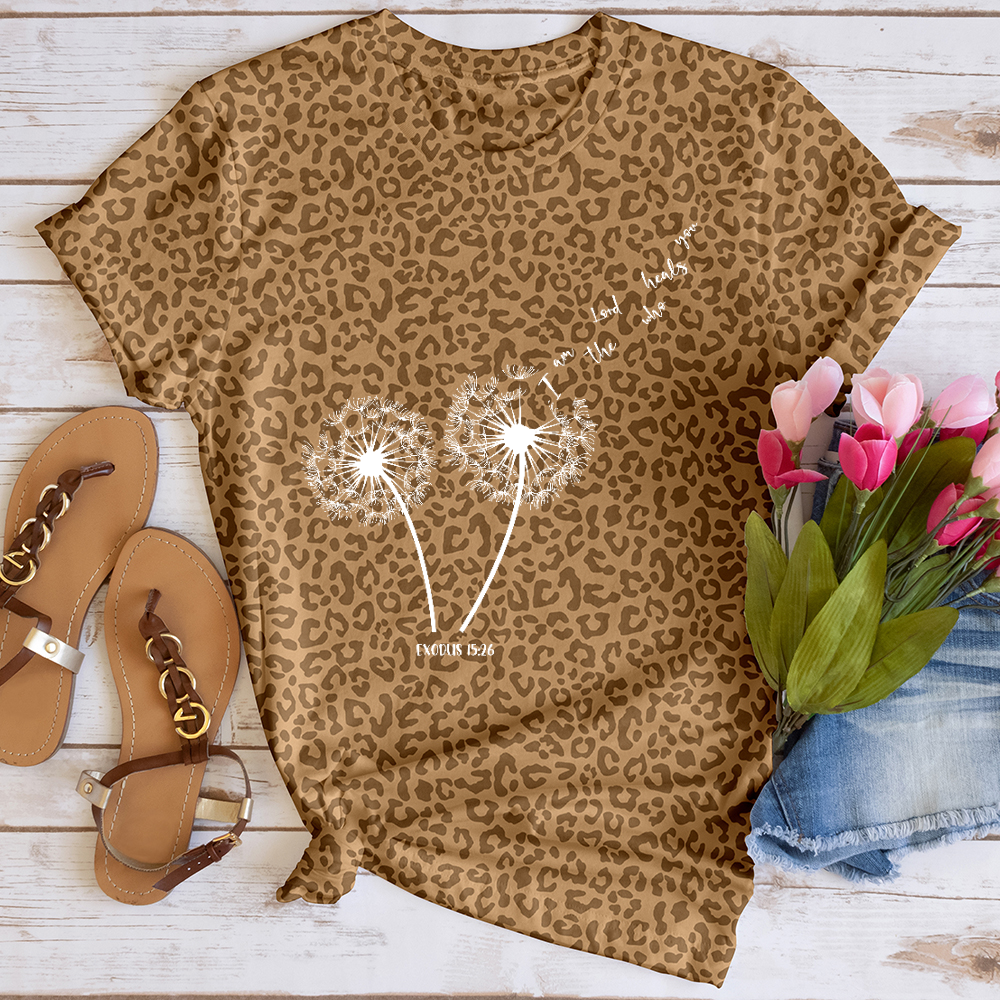 The Lord Heals Leopard Tee