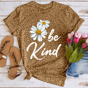 Be Kind Daisy Leopard Tee