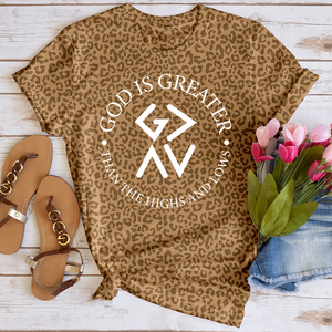 God is Greater Leopard Tee