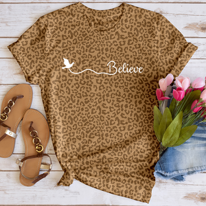 Believe and Fly Leopard Tee