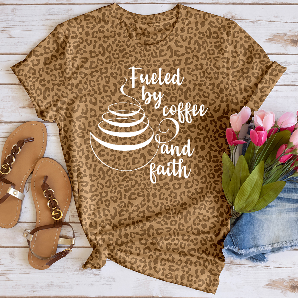 Faith Coffee Leopard Tee