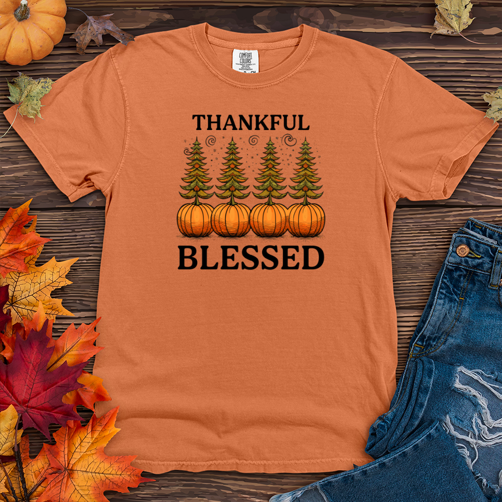 Autumn Pine Trees Heavy Cotton Comfort Colors Tee