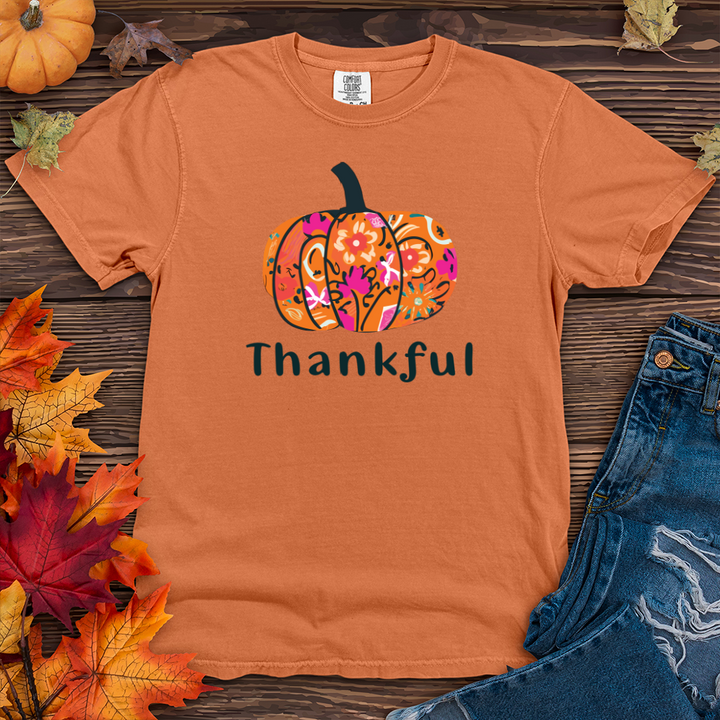 Thankful Pumpkin 02 Heavy Cotton Comfort Colors Tee