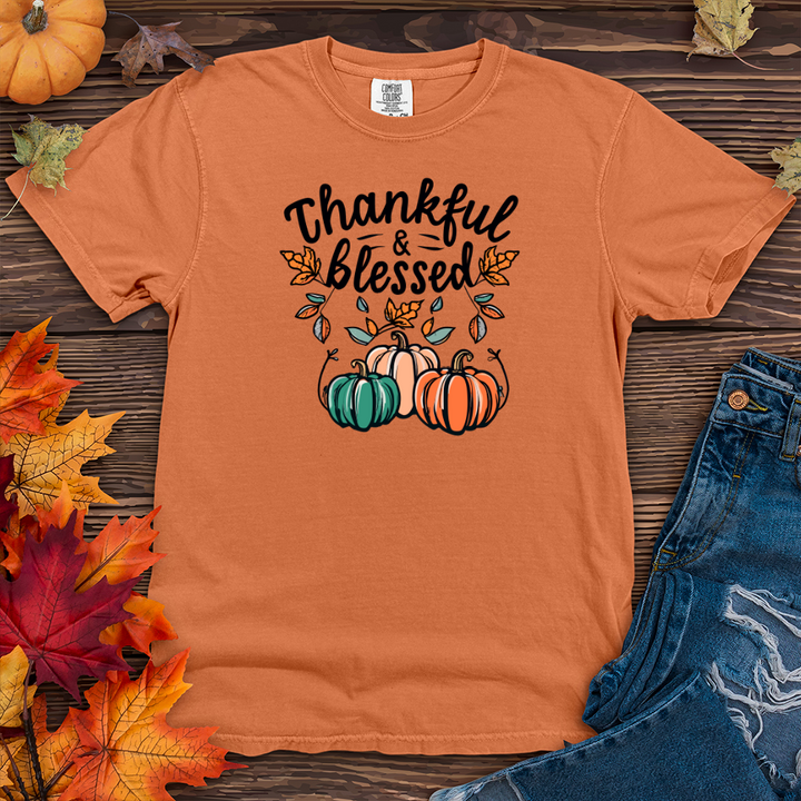 Thankful & Blessed Heavy Cotton Comfort Colors Tee