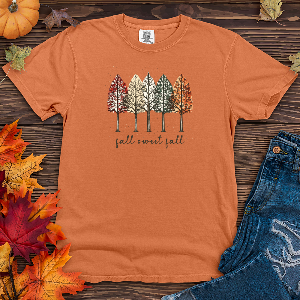 Retro Cozy Harvest Plaid Rows Heavy Cotton Comfort Colors Tee