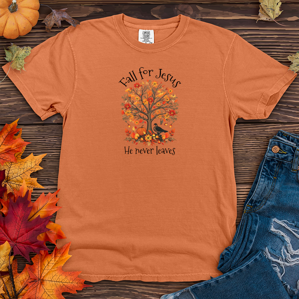 Retro Thanksgiving Blooms Heavy Cotton Comfort Colors Tee