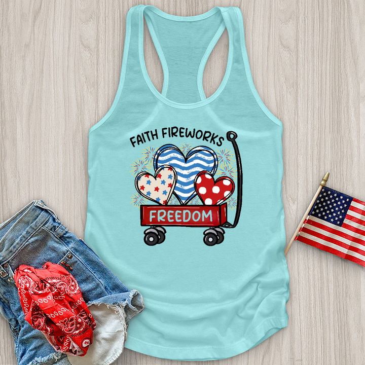 Faith Fireworks Freedom Cart Tank Top