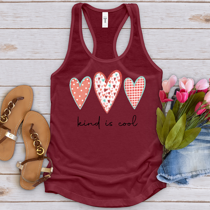 Kind Is Cool Pink Hearts Tank Top