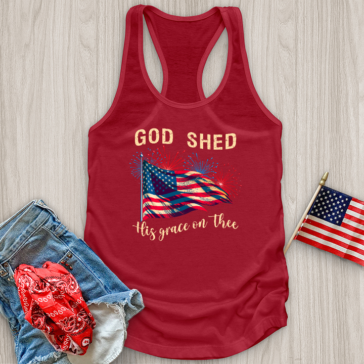 God Shed Firework Flag Tank Top