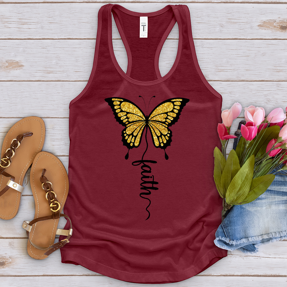 Gold Faith Butterfly Tank Top