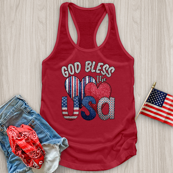 God Bless USA Sparkling Tank Top