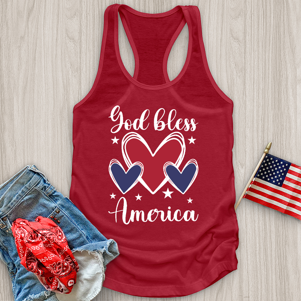 God Bless Hearts Tank Top