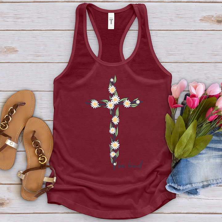 Be Kind Floral Cross Tank Top