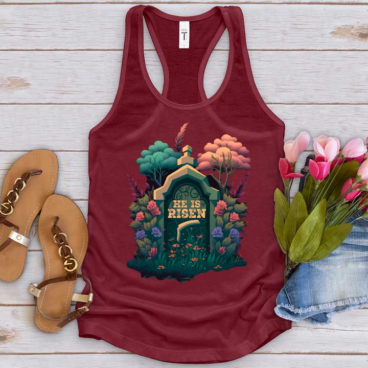 He Is Risen Grave 2 Tank Top